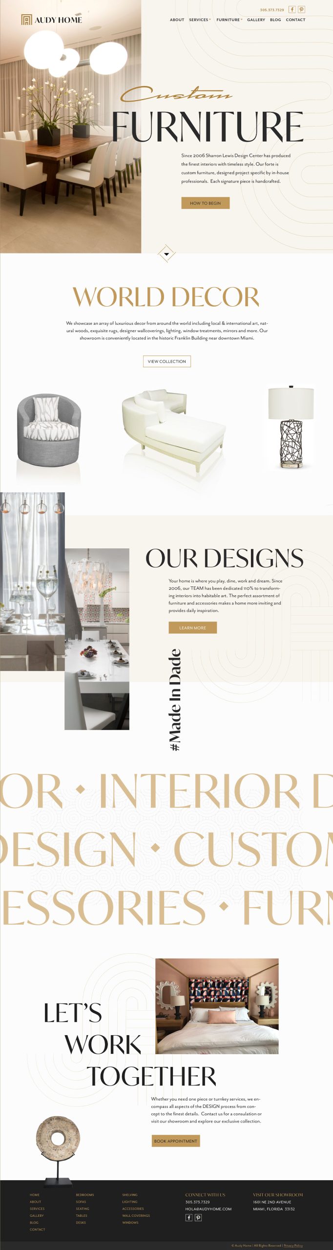 Audy Home, home page website design by Blenderhouse Creative
